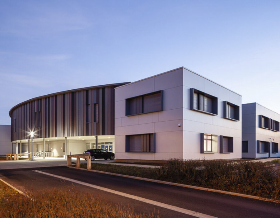 Vue d'ensemble de l'IFMK d'Alençon, construction d'un centre de formation kiné 